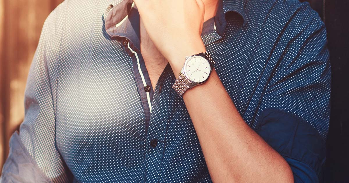 man wearing a watch