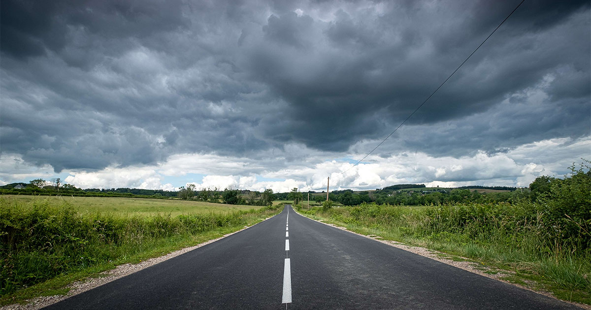 Driving into severe weather