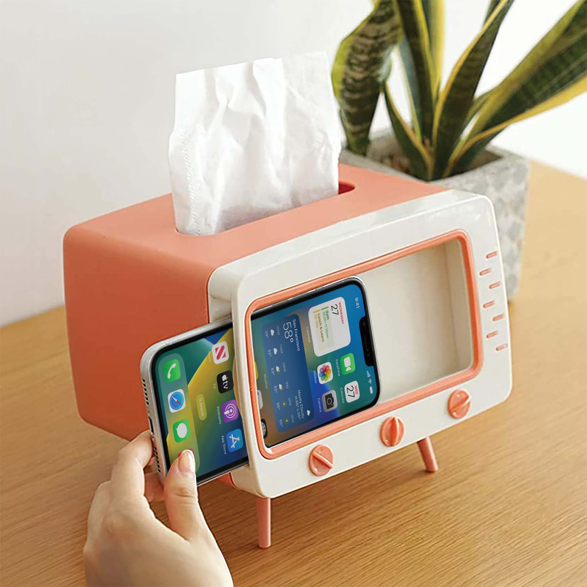 Retro TV Tissue Box Holder - 2 Pack