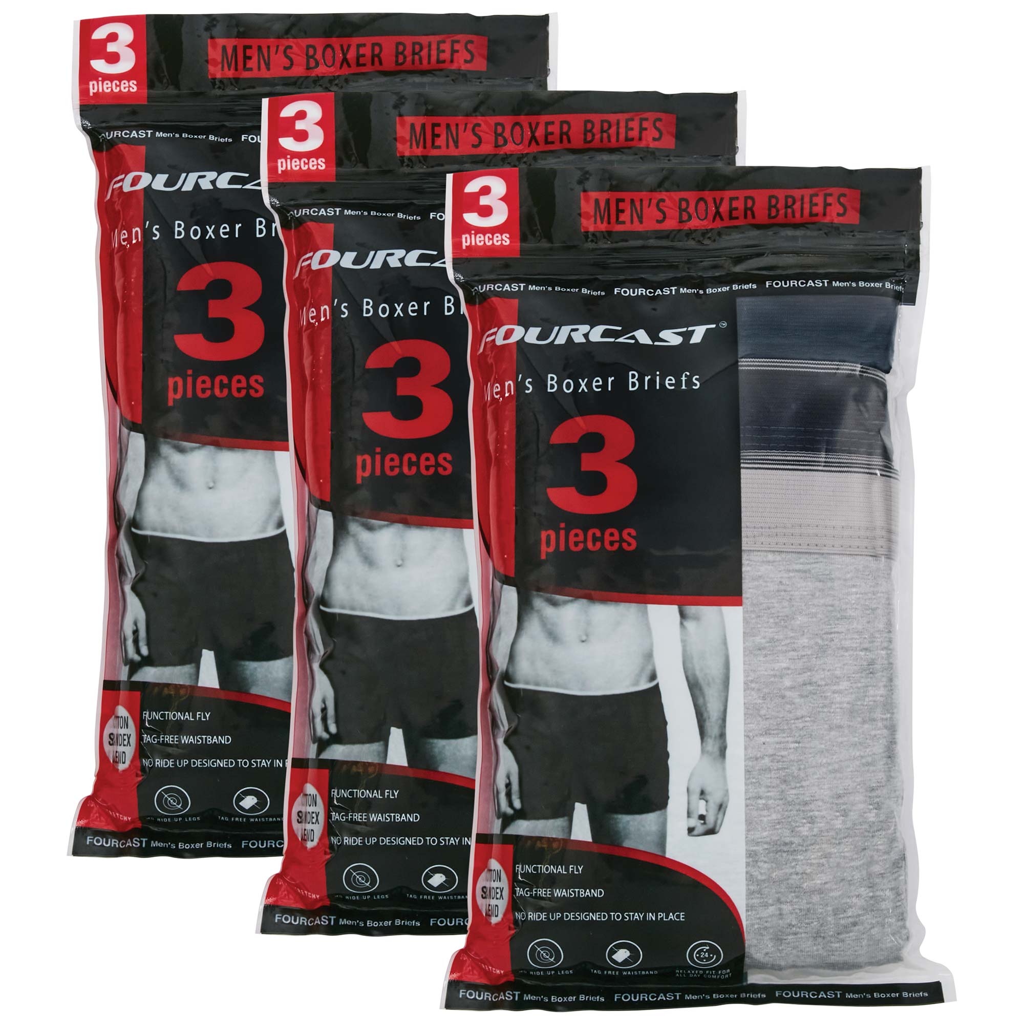 Men's Boxer Briefs - 9 Pack