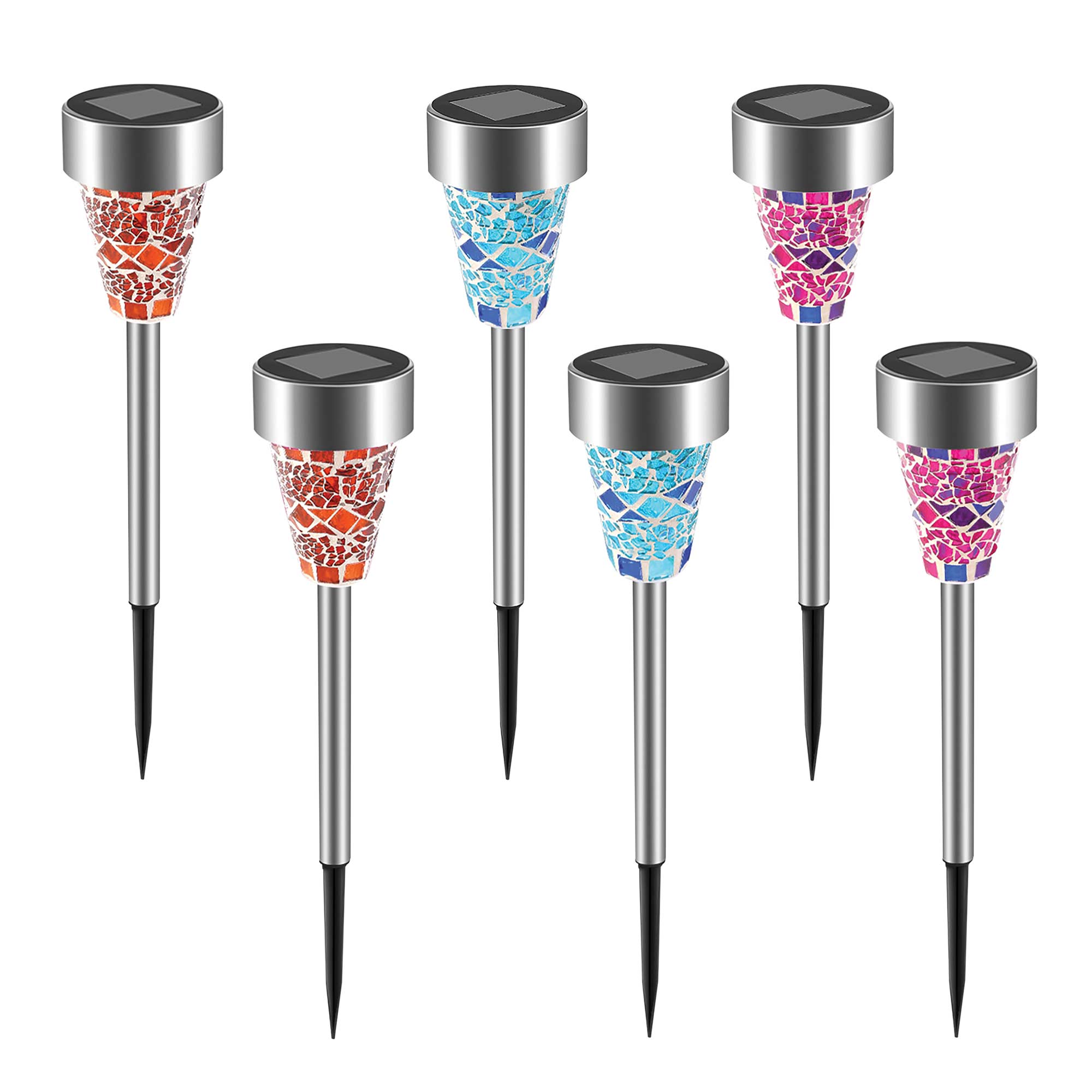 Mosaic Solar Lights - 6 Pack