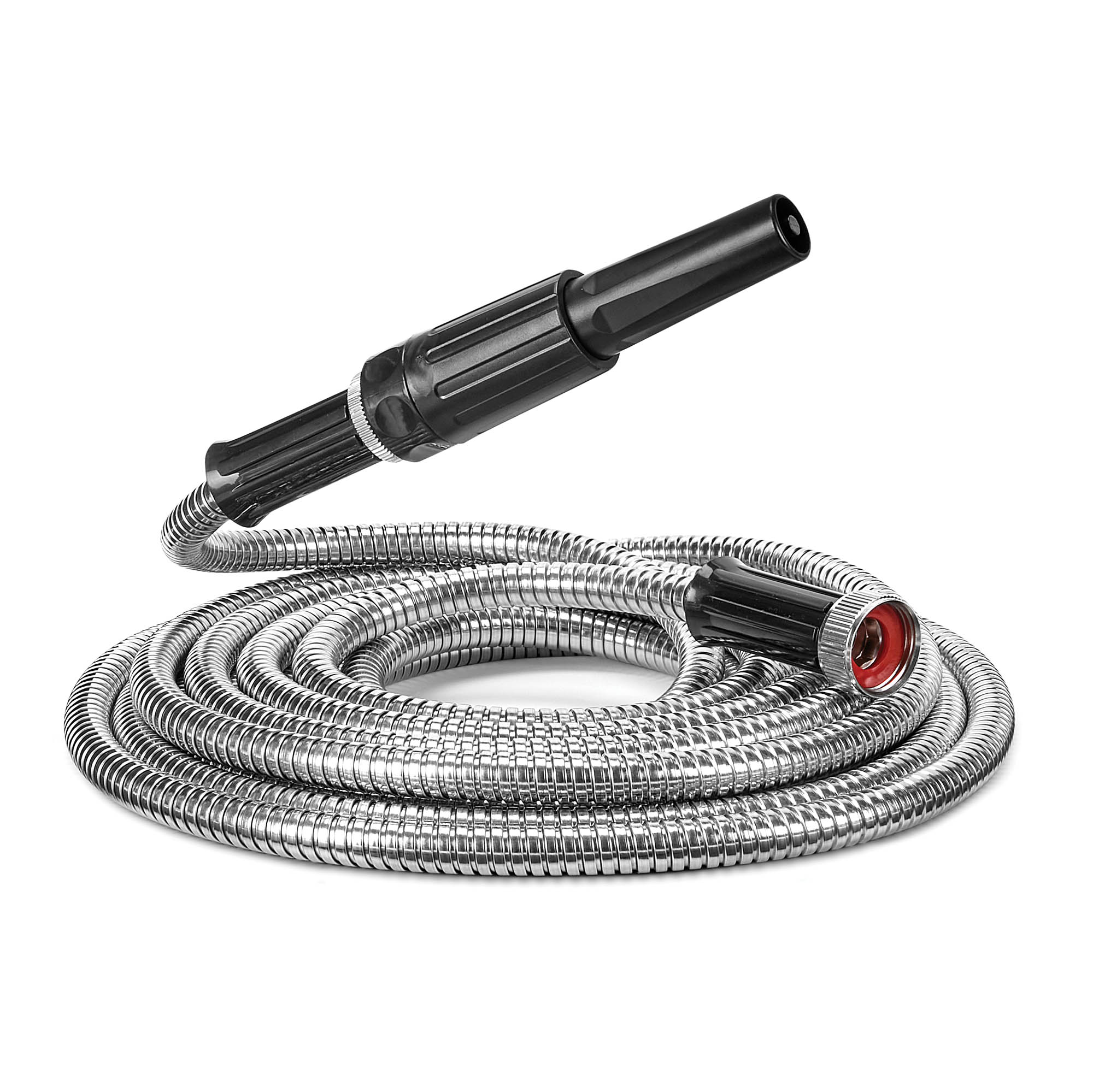 Tornado Tools 50' Stainless Steel Garden Hose with Nozzle