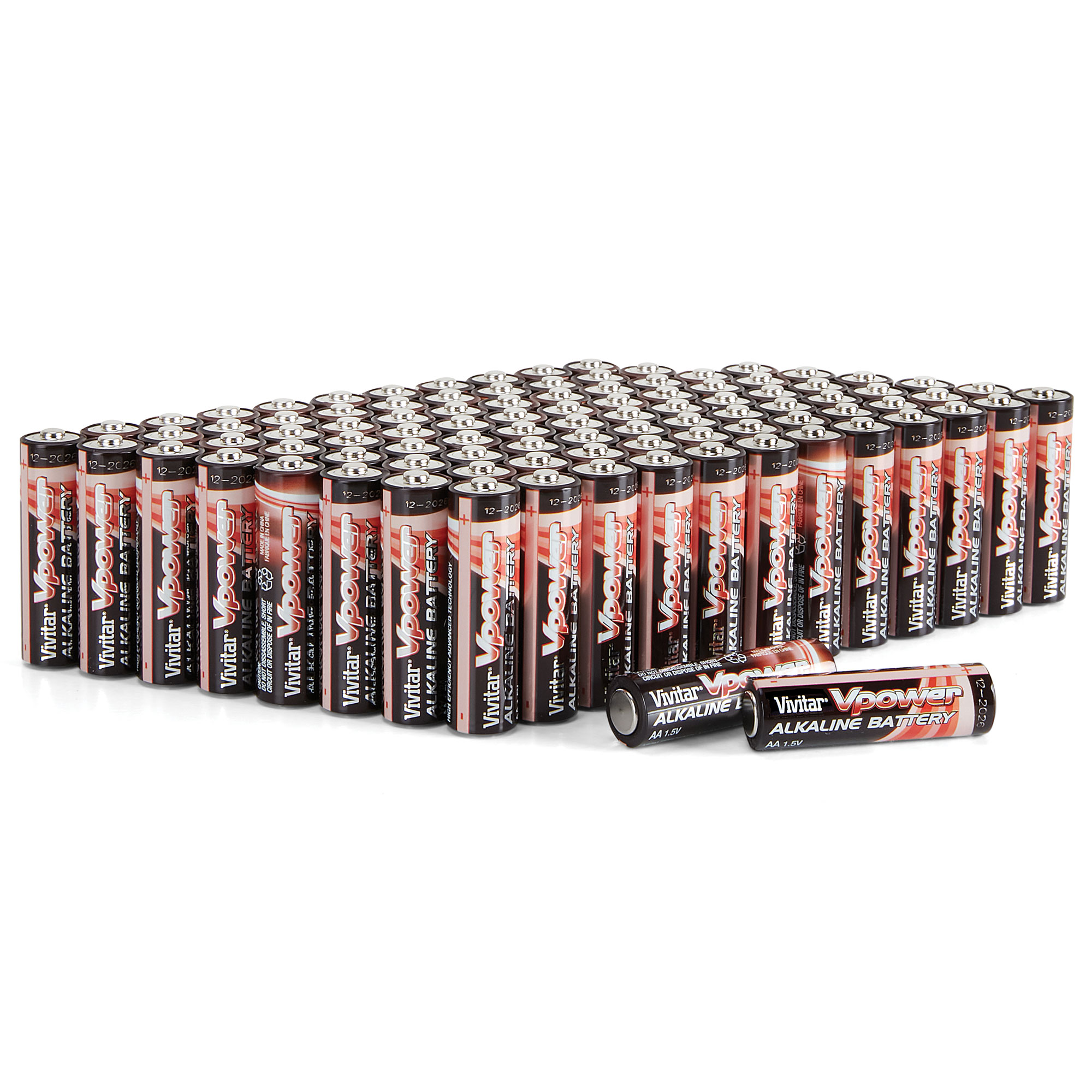 Vivitar Alkaline AA Batteries - 100 Pack