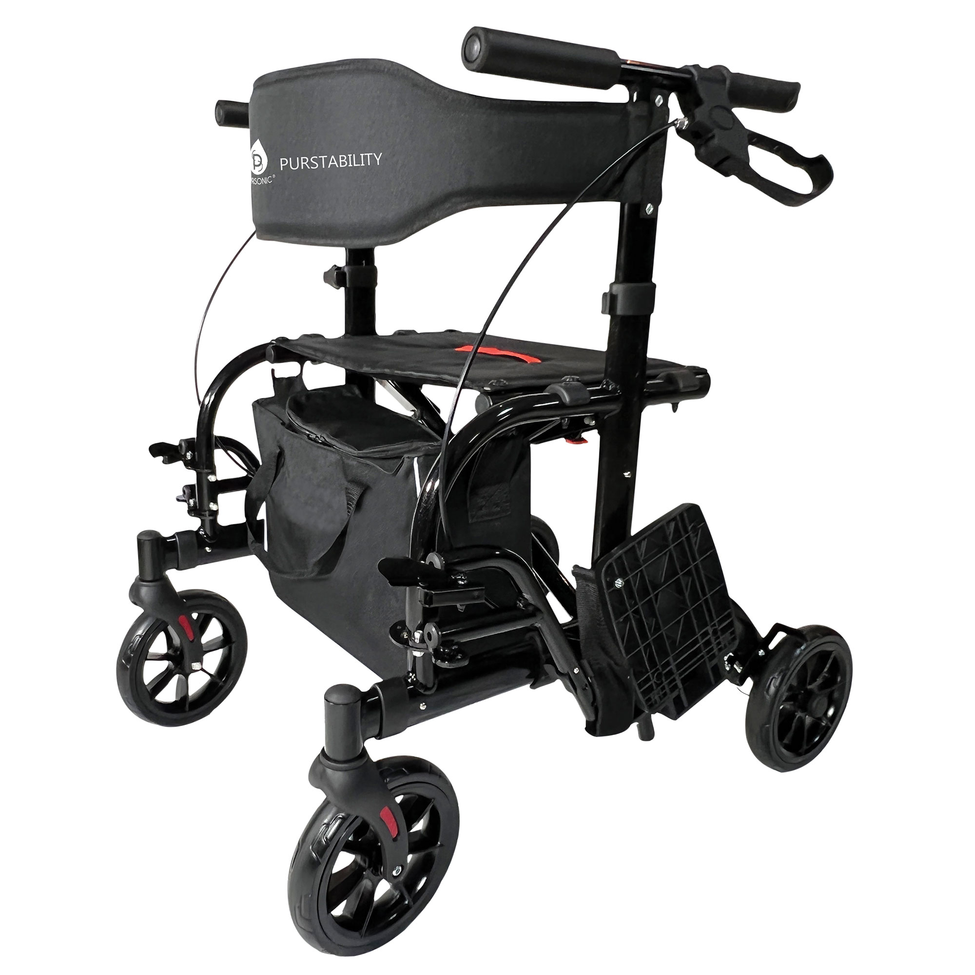 2-in-1 Rolling Rollator Walker