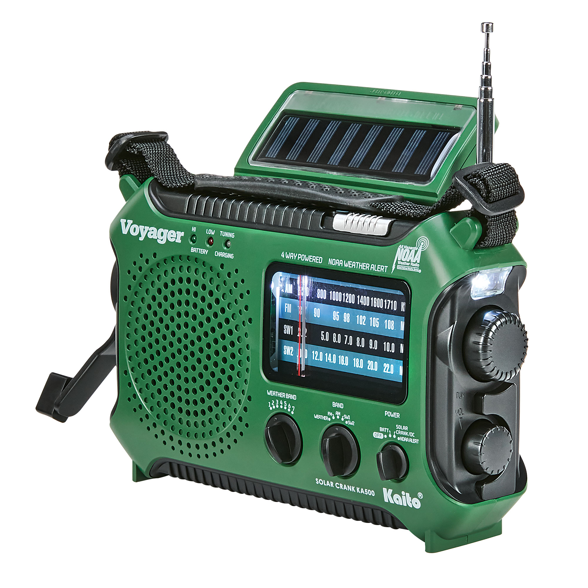 Kaito Voyager Emergency 7-Band AM/FM NOAA Radio - Emergency Alerts & SOS Light