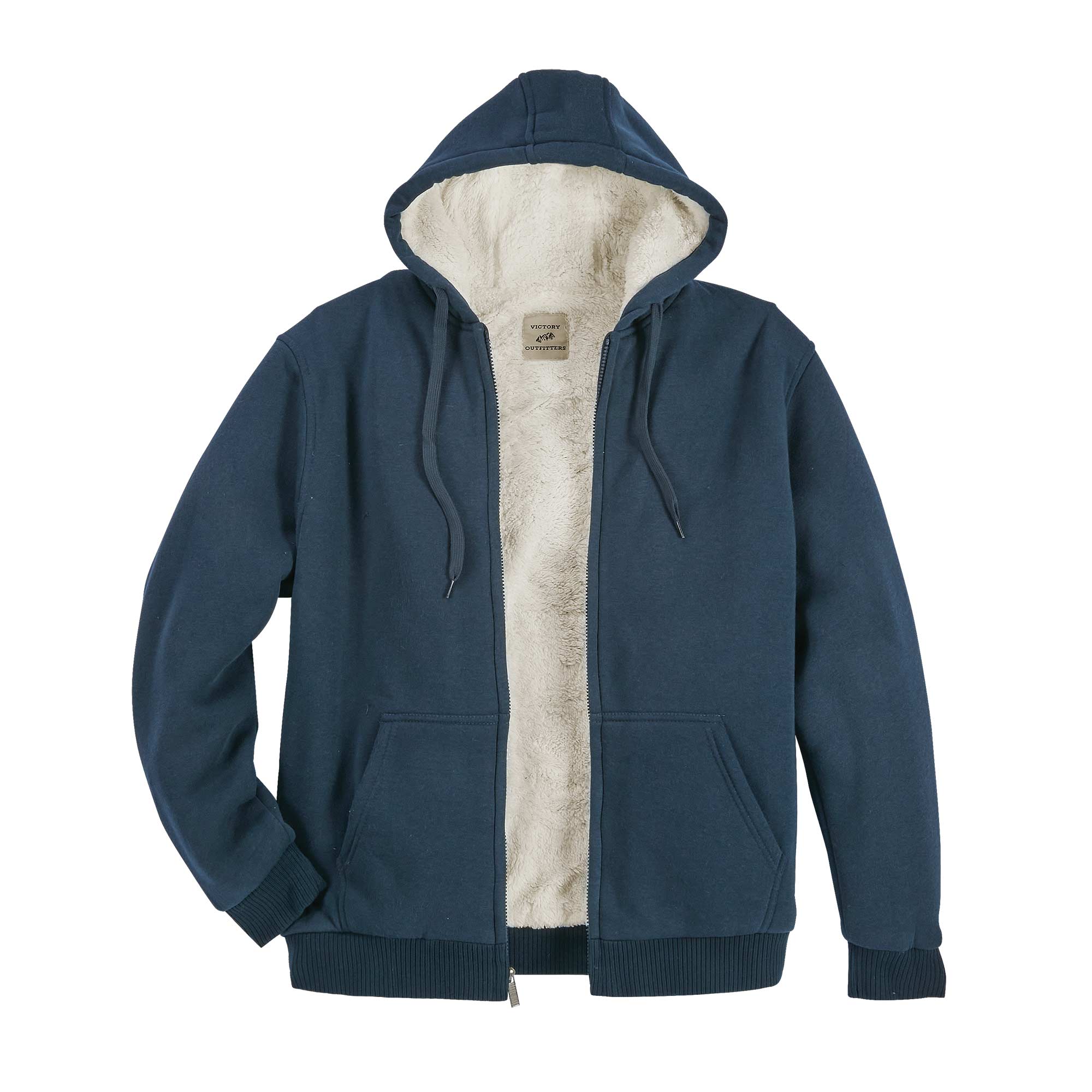 Sherpa Full Zip Hoodie - Navy